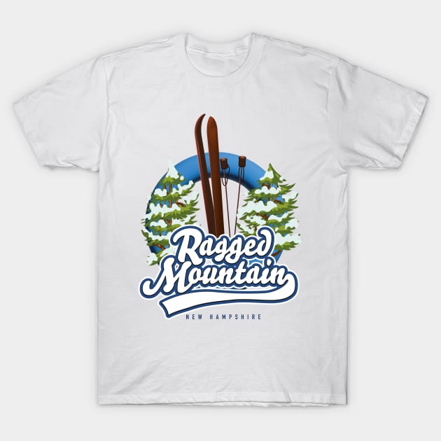 Ragged Mountain New Hampshire ski logo T-Shirt by nickemporium1